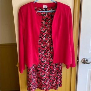 CUTE RED floral dress size S